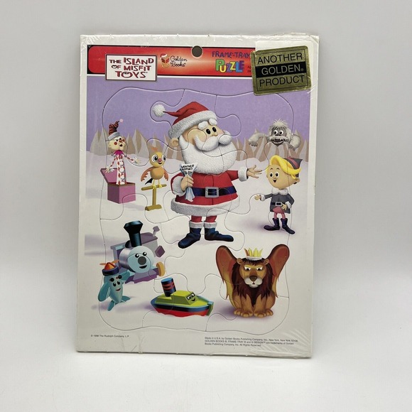 Rudolph Island of Misfit‎ Toys Frame Tray Christmas Puzzle Golden Books New - Picture 1 of 3